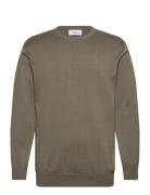 Hook Sweatshirt Tops Knitwear Round Necks Khaki Green Makia