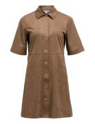 Objfenja Scarlet 3/4 Short Dress E Wi 25 Lyhyt Mekko Brown Object