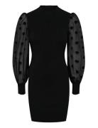 Yasdotme Ls Knit Dress S. Noos Lyhyt Mekko Black YAS