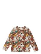 Treehouse Shirt Tops T-shirts Long-sleeved T-shirts Brown MUMIN