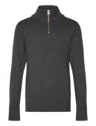 Jjeemil Knit Half Zip Noos Jnr Tops Knitwear Pullovers Grey Jack & J S