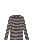 Fine Wool Tobias Knit Tops T-shirts Long-sleeved Brown Mads Nørgaard