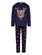 Pyjama(Sweater+Trous Pyjamasetti Pyjama Navy United Colors Of Benetton