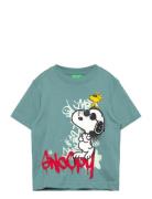 T-Shirt Tops T-shirts Short-sleeved Green United Colors Of Benetton