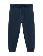 Cotton Jogger-Style Trousers Bottoms Sweatpants Navy Mango