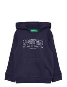 Sweater W/Hood Tops Sweat-shirts & Hoodies Hoodies Navy United Colors ...