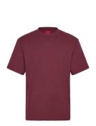 Dapolino Designers T-shirts Short-sleeved Burgundy HUGO