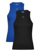 Gift Giving_B Tops T-shirts & Tops Sleeveless Blue HUGO BLUE