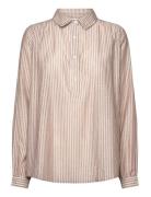 Larill Shirt Ls Tops Shirts Long-sleeved Beige Lollys Laundry