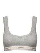 Unlined Bralette Lingerie Bras & Tops Soft Bras Bralette Grey Calvin K...