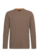 Tempesto Tops T-shirts Long-sleeved Brown BOSS