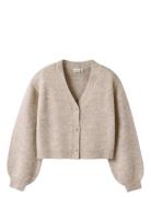 Nkfnina Knit Card Tops Knitwear Cardigans Beige Name It
