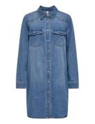 Onllisa L/S Dnm Dress Gua Lyhyt Mekko Blue ONLY