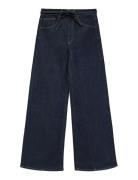 Awmaddie Hr Belt Wide Jeans Ra392 Bottoms Jeans Wide Navy Vero Moda