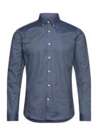 Yarn Dyed Oxford Superflex Shirt Tops Shirts Casual Blue Lindbergh