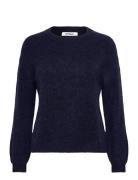 Srallison Knit - Rws Tops Knitwear Jumpers Navy Soft Rebels