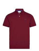 Reg Contrast Pique Ss Polo Tops Polos Short-sleeved Burgundy GANT