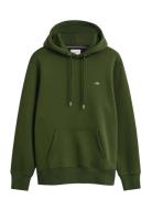 Reg Shield Hoodie Tops Sweat-shirts & Hoodies Hoodies Green GANT