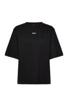 C_Enis_Small_Logo Tops T-shirts & Tops Short-sleeved Black BOSS