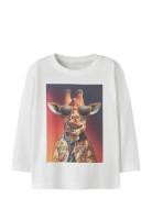 Nmmvoto Ls Nreg Top Tops T-shirts Long-sleeved T-shirts White Name It