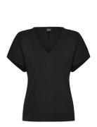 Ecreva Tops T-shirts & Tops Short-sleeved Black BOSS