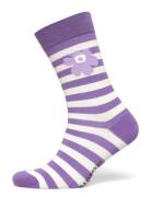 Kasvaa Tasaraita Unikko Lingerie Socks Regular Socks Purple Marimekko