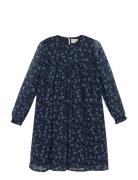 Dress Flower Dobby Dresses & Skirts Dresses Casual Dresses Long-sleeve...