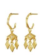 Edwina Earrings Accessories Jewellery Earrings Hoops Gold Maanesten