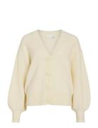 Viradia L/S Rose Cardigan Tops Knitwear Cardigans Cream Vila
