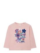 Knit T-Shirt Tops T-shirts Long-sleeved T-shirts Pink Boboli