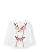 Knit T-Shirt Tops T-shirts Long-sleeved T-shirts White Boboli