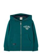 Fleece Jacket Tops Sweat-shirts & Hoodies Hoodies Green Boboli