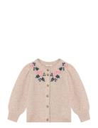 Star Alpaca Embroidered Cardigan Tops Knitwear Cardigans Beige Fliink