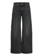 Paz Mid Rise Loose Wide Leg Jeans Bottoms Jeans Wide Black Weekday
