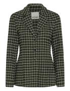 Ihkate Cloule Bl Blazers Single Breasted Blazers Khaki Green ICHI