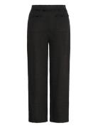 Ihkate Fringe Pa Bottoms Trousers Straight Leg Black ICHI