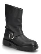 Cph442 Leather Black Shoes Boots Ankle Boots Ankle Boots Flat Heel Bla...