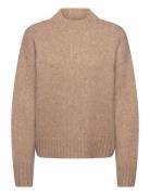 Rwtulip Wool Blend Ls Turtleneck Pl Tops Knitwear Jumpers Beige Rosemu...