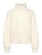 Lael Knit Tops Knitwear Turtleneck White Noella