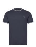 Twin Tipped T-Shirt Tops T-shirts Short-sleeved Navy Fred Perry