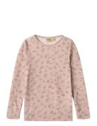Wool T-Shirt L/S Alfie Tops T-shirts Long-sleeved T-shirts Pink Wheat