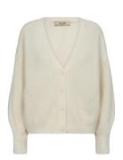 Mmthora V-Neck Knit Cardigan Tops Knitwear Cardigans Cream MOS MOSH