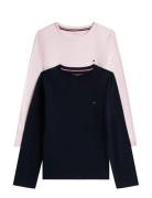 2 Pk Ls Tee Tops T-shirts Long-sleeved T-shirts Navy Tommy Hilfiger