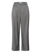 Gzeffy Hw Pants Bottoms Trousers Wide Leg Grey Gestuz