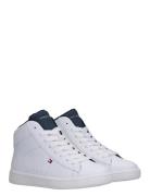Tommy Hilfiger High Top Lace Up Sneakers Faux Leather Korkeavartiset T...