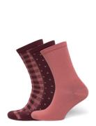 Dot And Gingham Check Socks 3-Pack Lingerie Socks Regular Socks  GANT