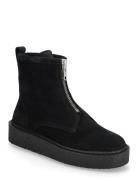 Warm Lining Shoes Boots Ankle Boots Ankle Boots Flat Heel Black Billi ...