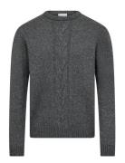 Bs Tormod Regular Fit Knitwear Tops Knitwear Round Necks Grey Bruun & ...