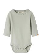 Nbmthoro Leo Ls Slim Body Lil Bodies Long-sleeved Green Lil'Atelier