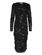 Lavinia L/S Dress Polvipituinen Mekko Black Noella